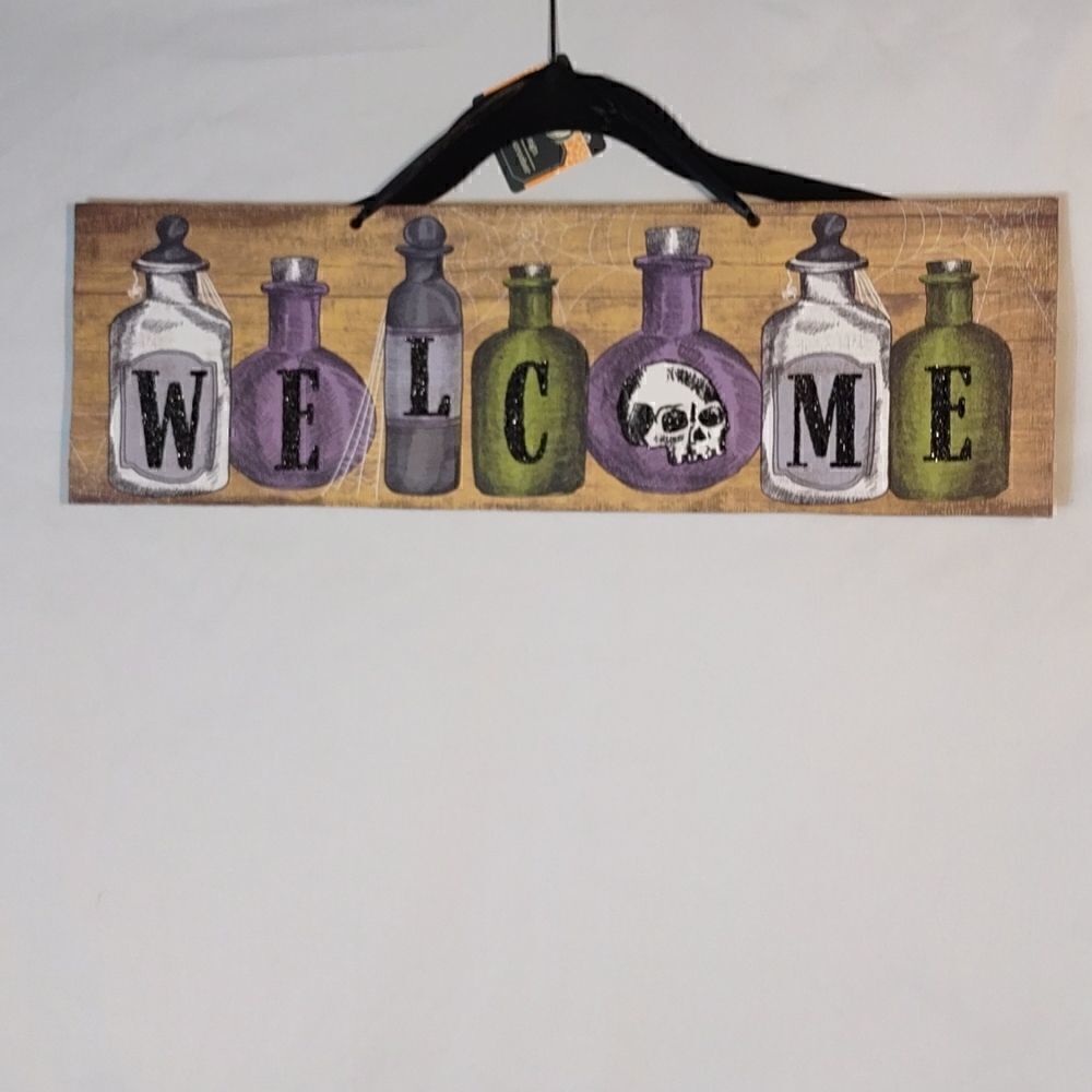 Halloween "Poison Bottle" Welcome Sign